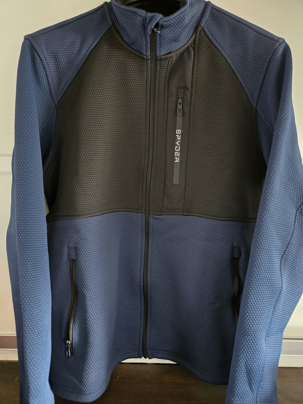 Spyder Men's Blue & Black Full-Zip Jacket